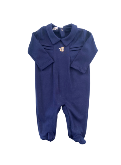 Macacão Pregas Bordado Raposa