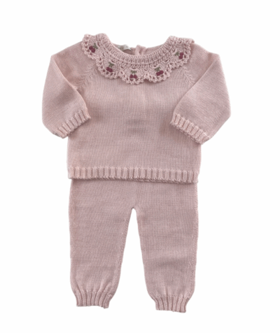 Conj. 2 Peças Crochet Cereja