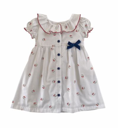 Vestido Gola Babado Pico