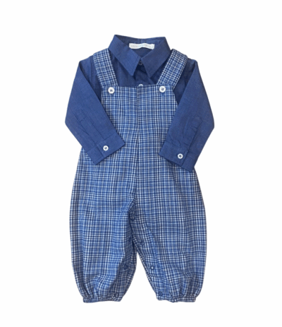 Jardineira Elástico Xadrez