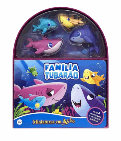 Miniaturas em ação familia tubarão