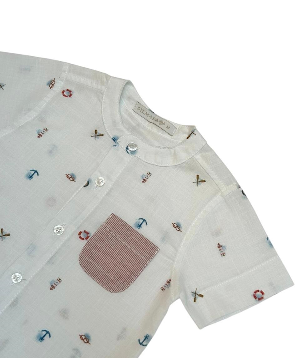 Conjunto Bata e Shorts Navy - Imagem 3