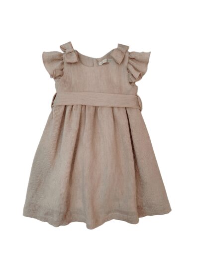 Conjunto Vestido Bebe Plissado Laço