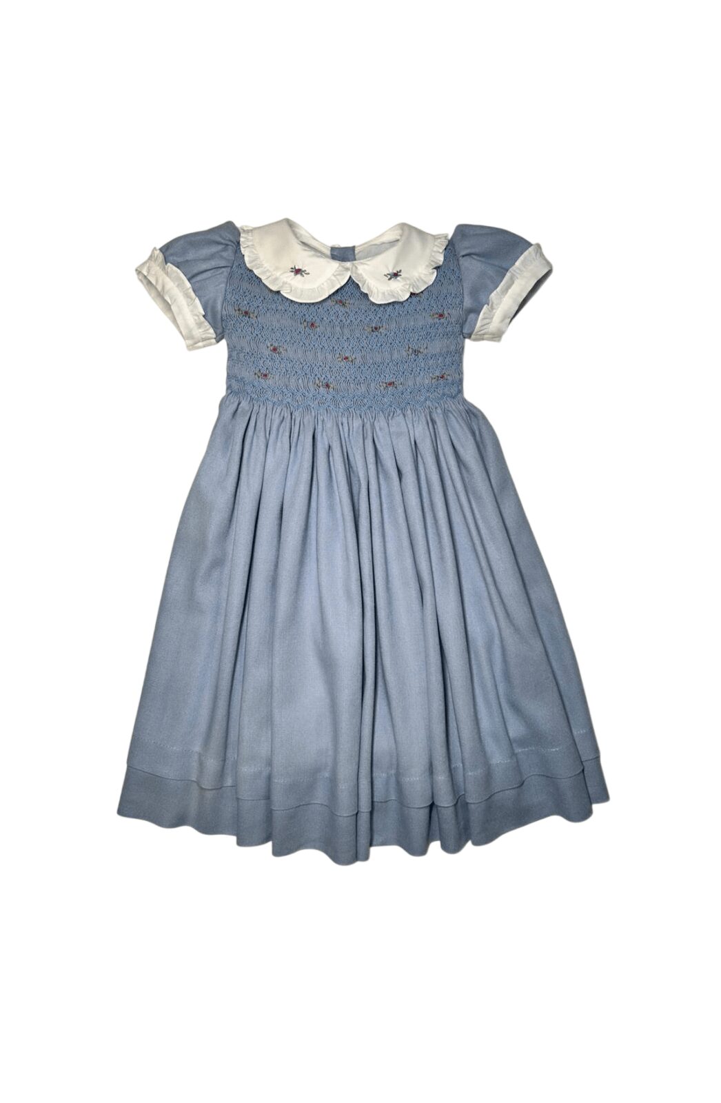 Vestido Smok Cerejeira Azul Claro
