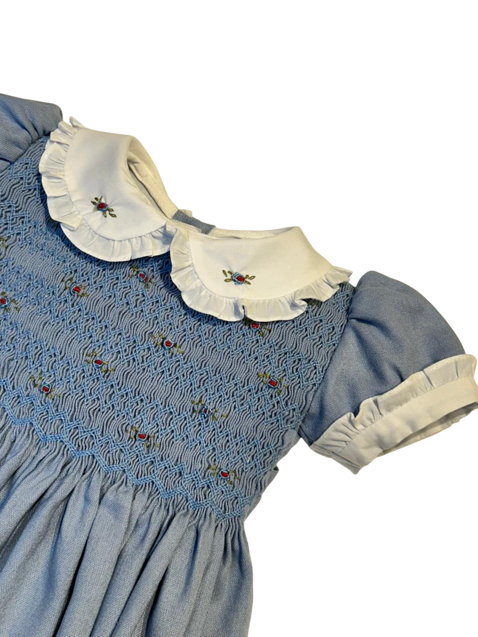 Vestido Smok Cerejeira Azul Claro - Imagem 2