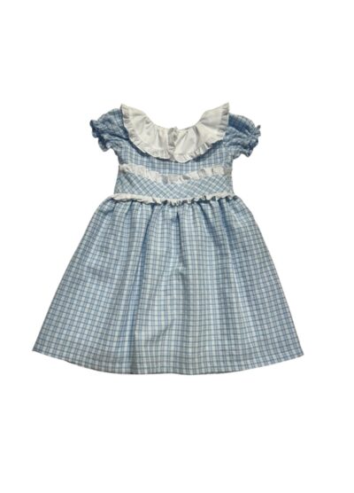 Vestido Xadrez Babadinho Azul