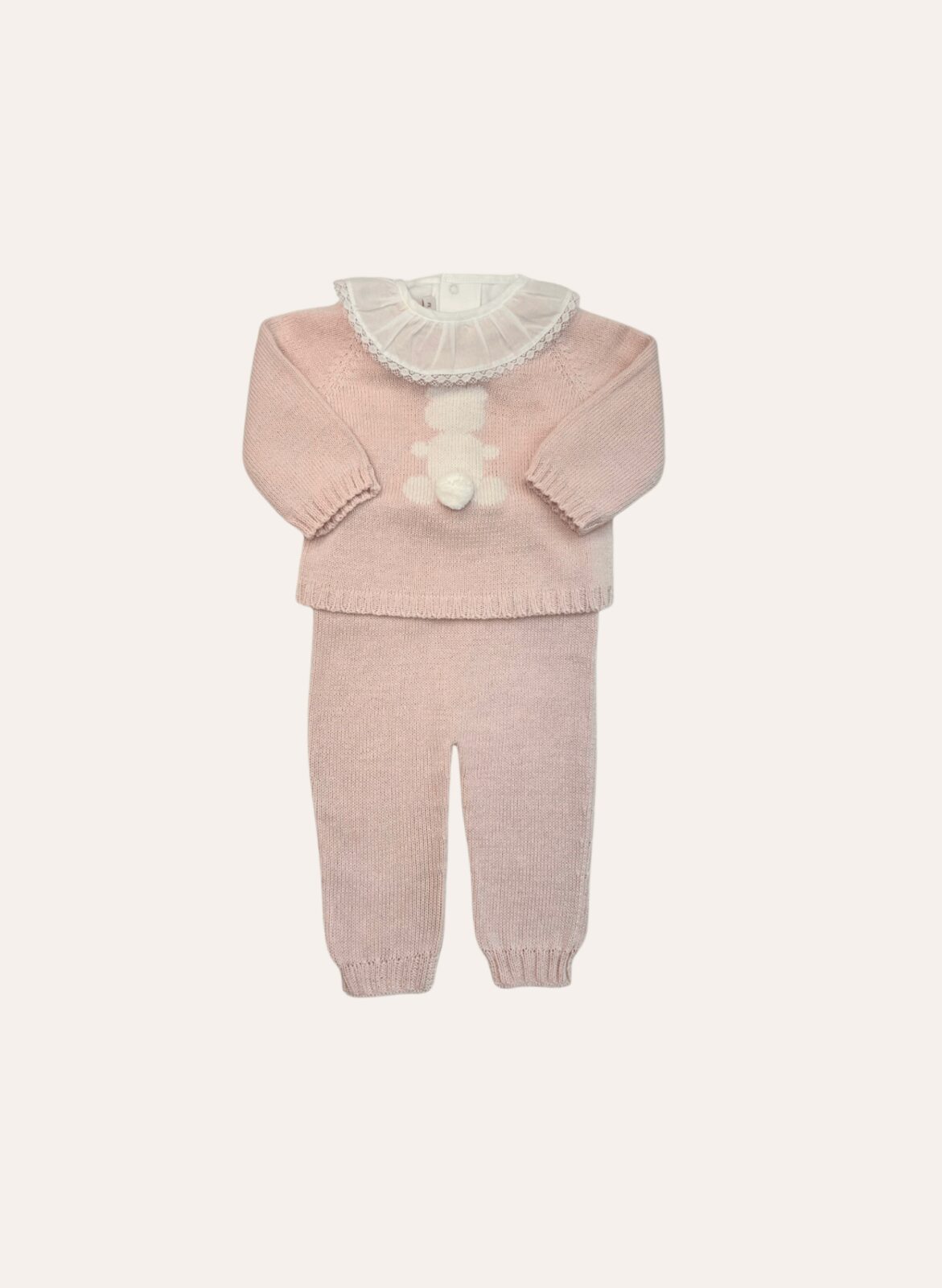 Conjunto Tricot 2 Peças Ursa Rosa