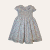 Vestido Laura Gola Babado Floral Lilas