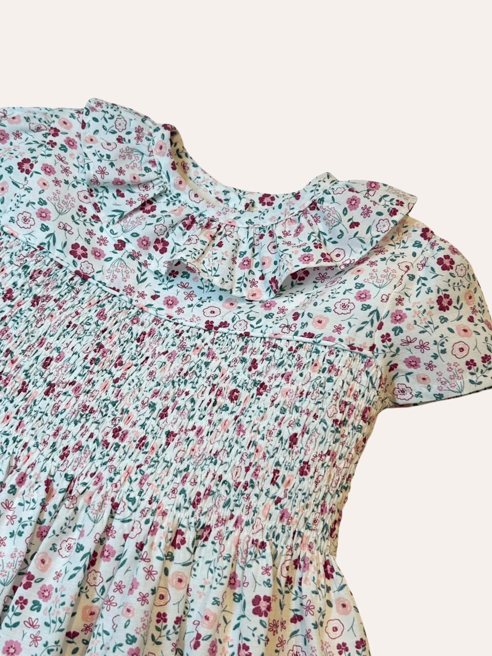 Vestido Laura Gola Babado Floral Lilás - Imagem 2