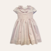 Vestido Laura Gola Babado Xadrez Rosa