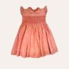 Vestido Faixa Smok Aquarelado Laranja