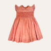 Vestido Faixa Smok Aquarelado Laranja