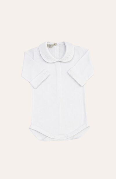 Body Redondo Pétalas Branco