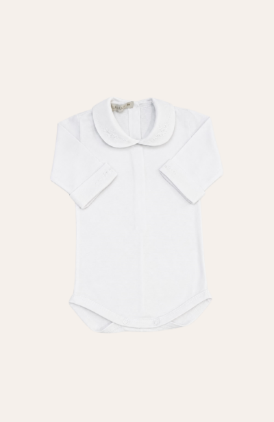 Body Redondo Pétalas Branco