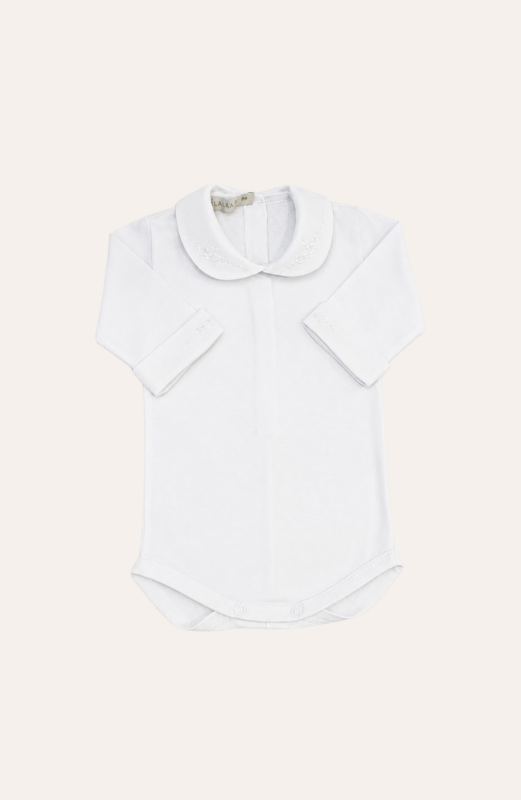 Body Redondo Pétalas Branco