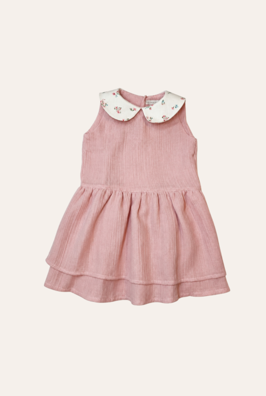 Jumper Anarruga Floral Pétalas Rosa