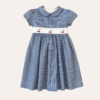 Vestido Faixa Smok Xadrez Marinho