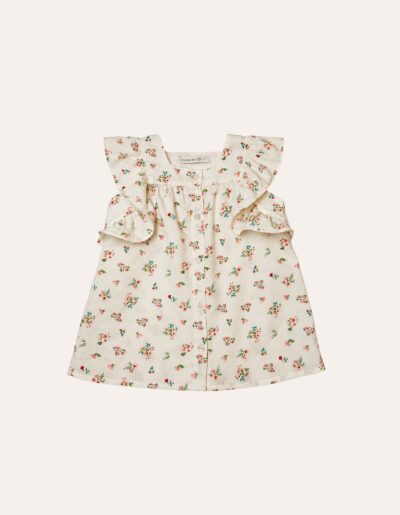 Bata Floral Pétalas Cru