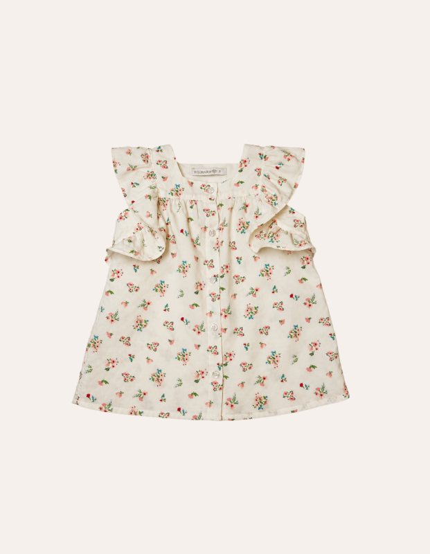 Bata Floral Pétalas Cru
