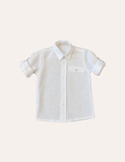 Camisa Bolso Embutido Branco