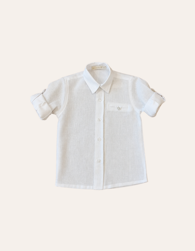 Camisa Bolso Embutido Branco