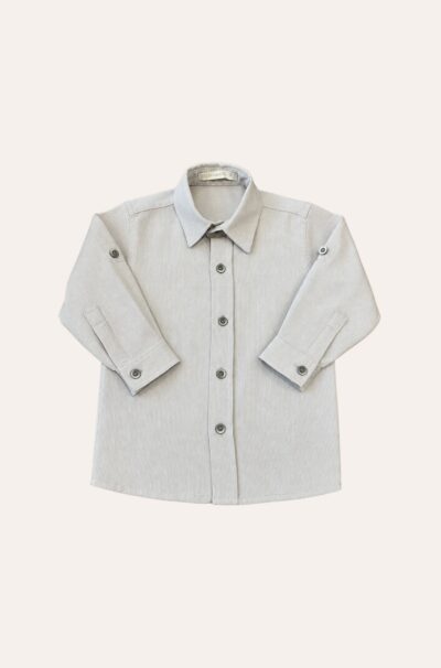 Camisa Básica Maquinetado Cinza
