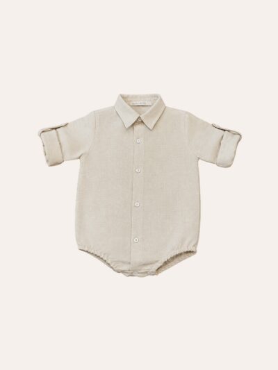 Body Camisa Lucca Bege