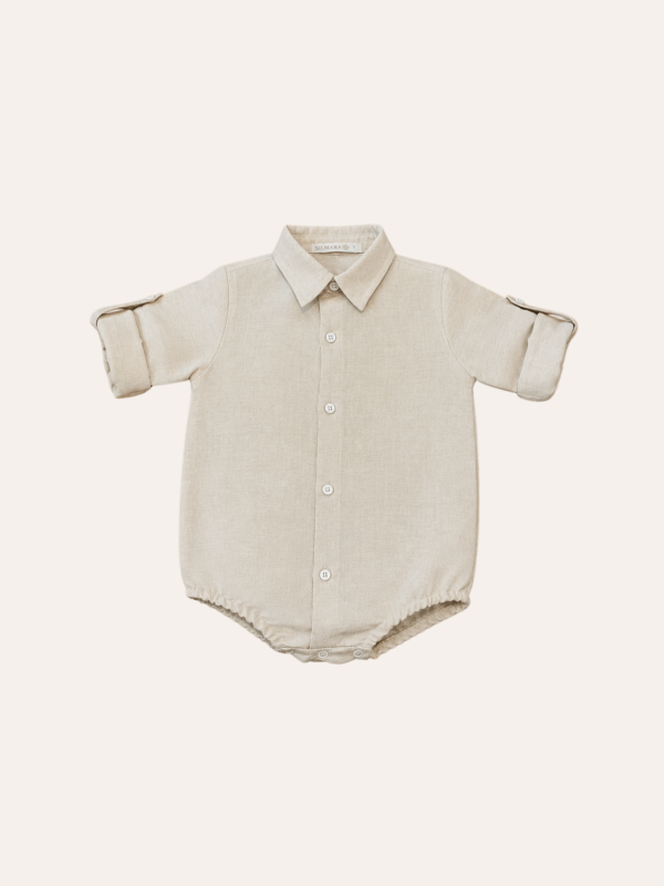 Body Camisa Lucca Bege