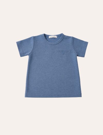 Camiseta Bolso Embutido Azul Jeans