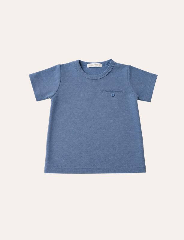 Camiseta Bolso Embutido Azul Jeans