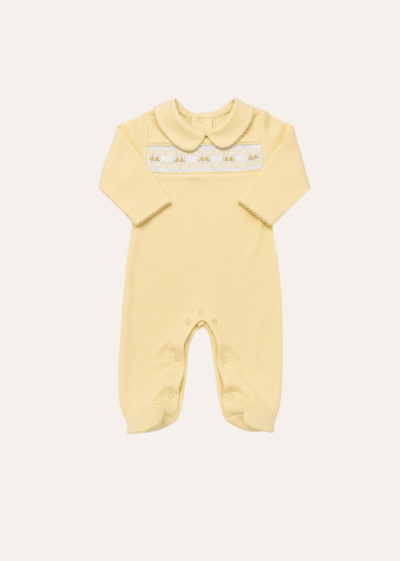 Macacão Faixa Smok 3 Rococo Amarelo