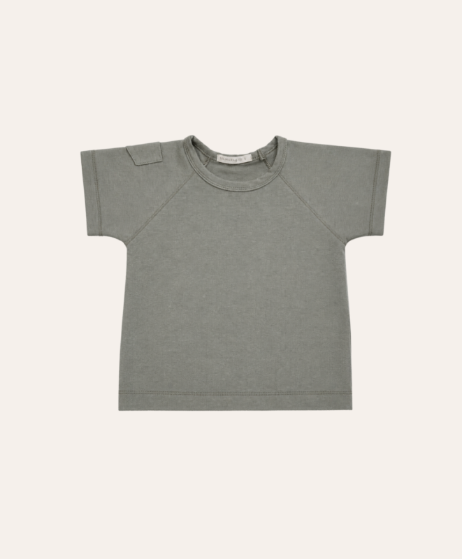 Camiseta Raglan Bolso Cinza