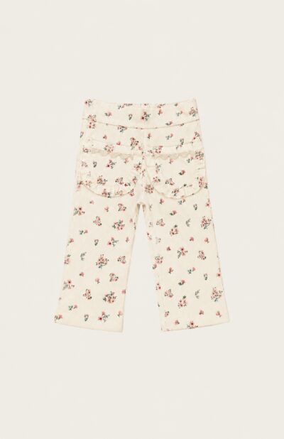 Calça Floral Pétalas Cru