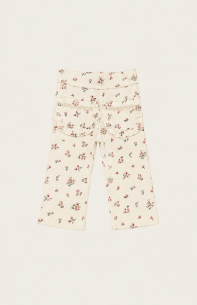 Calça Floral Pétalas Cru