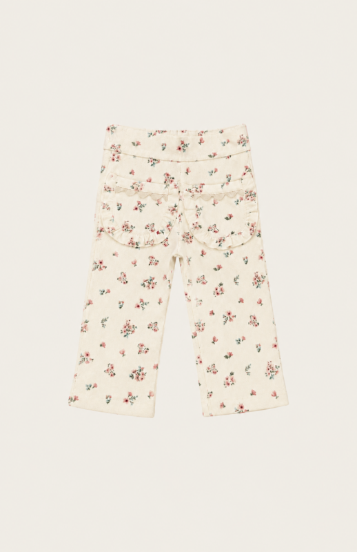 Calça Floral Pétalas Cru