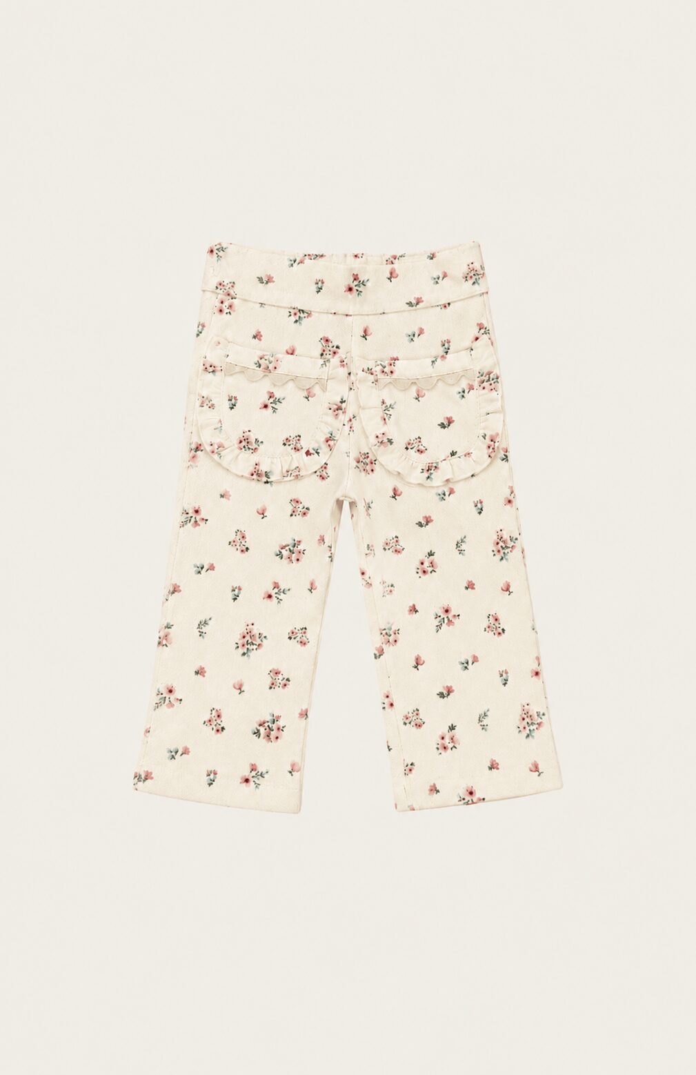 Calça Floral Pétalas Cru