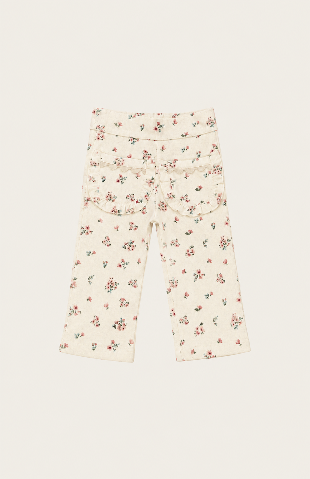 Calça Floral Pétalas Cru