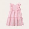 Vestido Lese Pétalas Rosa