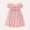 Vestido Smok Pétalas Rosa