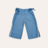 Calça Pescador Renda Azul Jeans