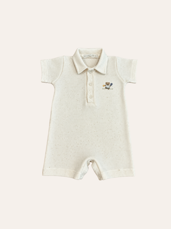 Macaquinho Polo Urso Tenista Off White