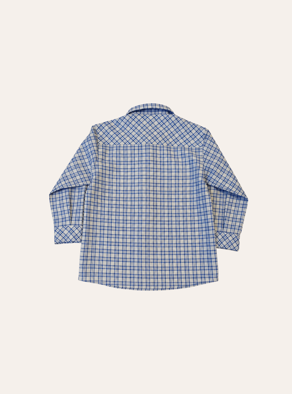 Camisa Básica Xadrez Azul - Imagem 3