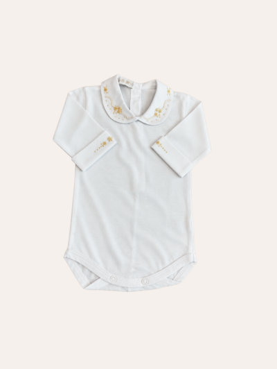 Body Redondo Flor Amarelo