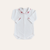 Body Redondo Flor Vermelho