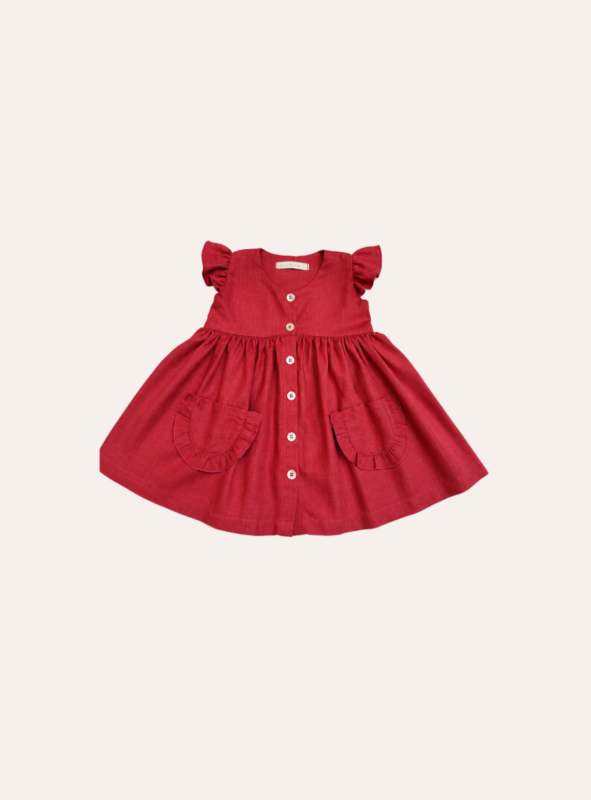 Vestido Bolsinho Rosa Terroso