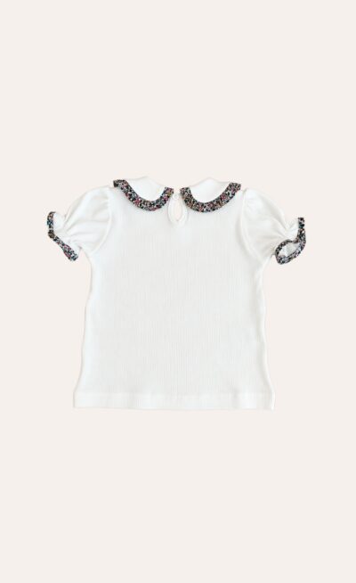 Camiseta Babadinho Floral Verbena Cru - Imagem 3