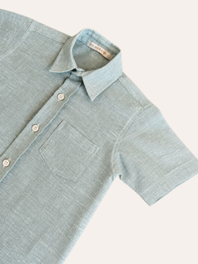 Camisa m/c com bolso verde - Imagem 2