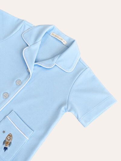 Pijama Pima Cotton Vivo Azul - Imagem 2