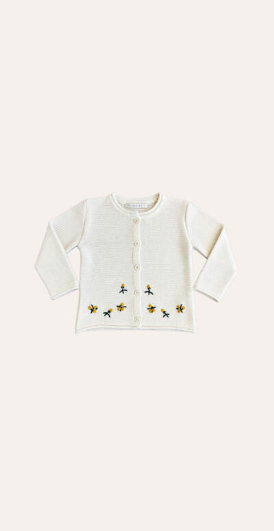 Cardigan Bordado Limão Siciliano Off White