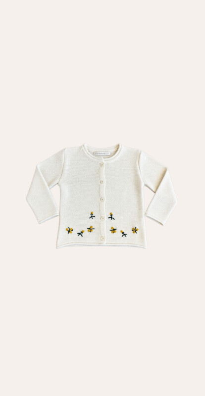 Cardigan Bordado Limão Siciliano Off White